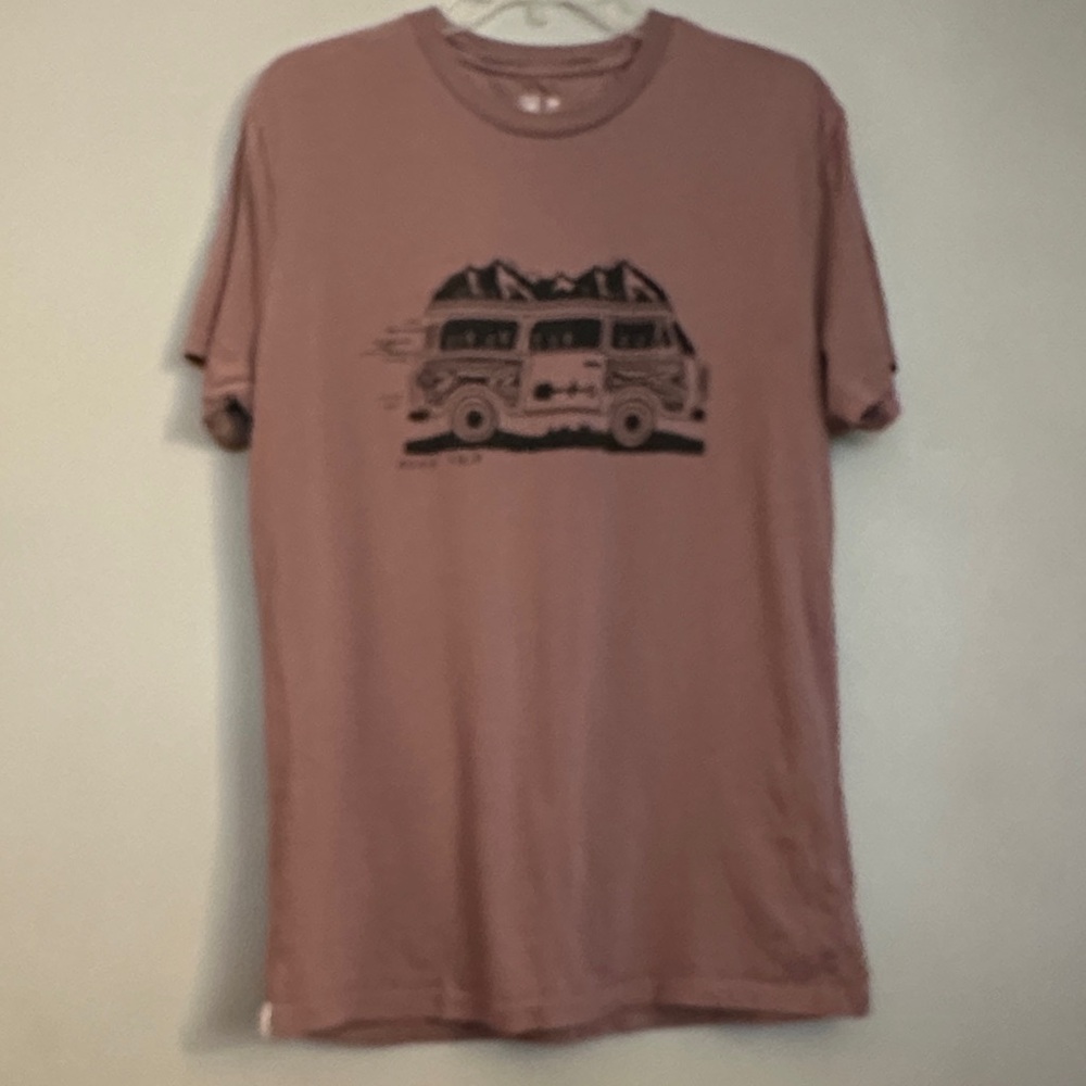 tentree men Dusty Rose roadtrip adventure organic cotton Graphic Tee